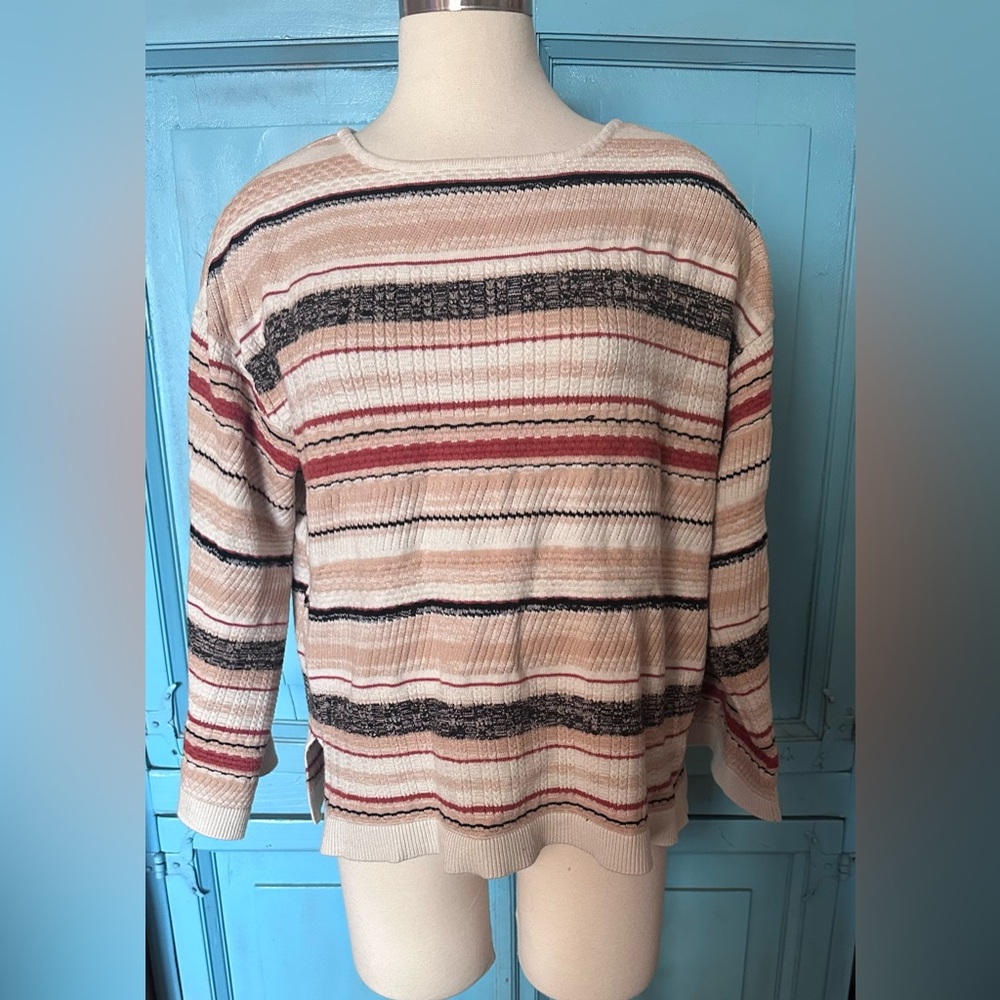 Liverpool Tan and Black Knit Top